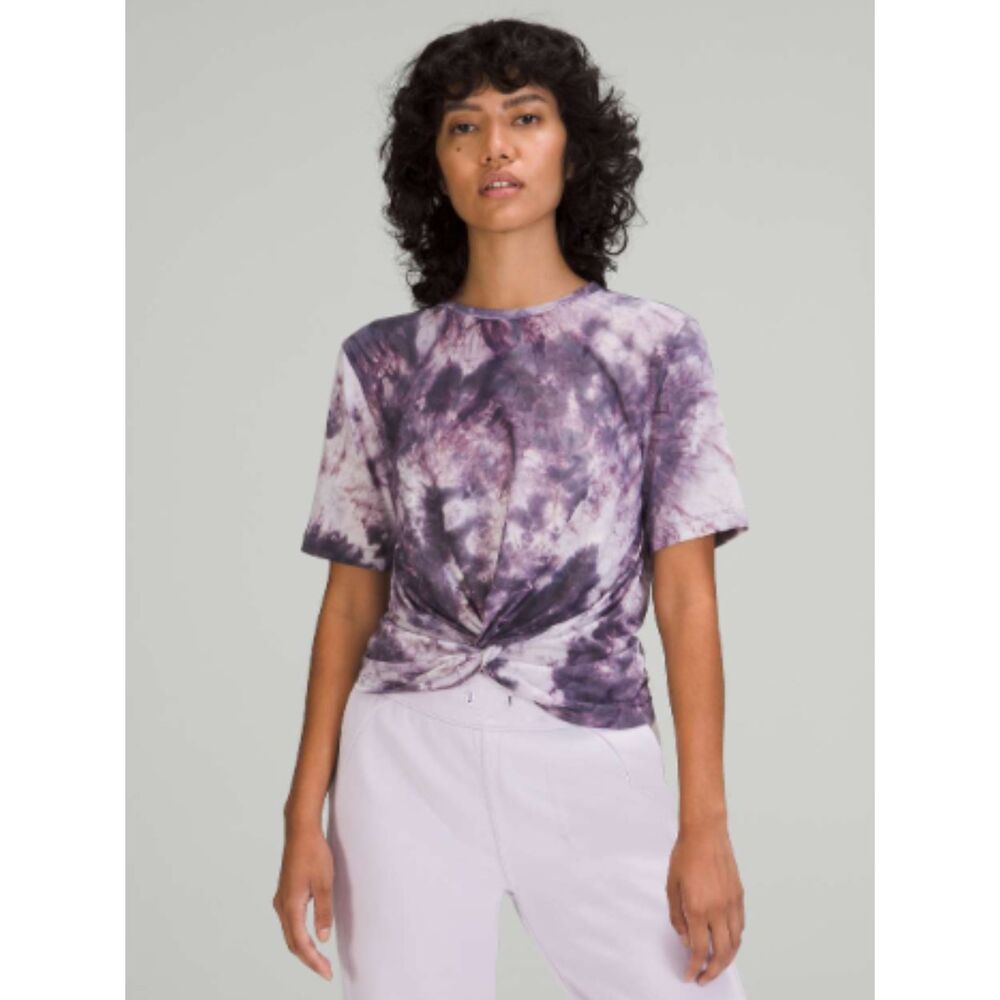 Lululemon Crescent Tee Diamond Dye Glacier Grey Moonwalk Medium